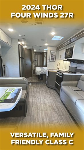 3.2K views · 29 reactions | Transport yourself with the 2024 Thor Motor Coach Four Winds 27R! Your road trips will never be the same. Discover the incredible features that make this Four Winds the perfect home on wheels at our NEW Lazydays website: https://bit.ly/3tg2X7s #FourWinds #ThorMotorCoach #RVLife #Lazydays #RVing | Lazydays | Facebook