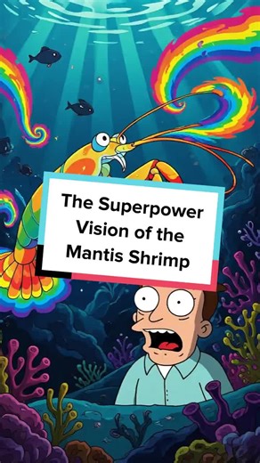 Discover the mind-blowing color vision of mantis shrimp! Their eyes unlock a hidden world beyond human sight. Ready to see the world differently? #sciencefacts #oceanlife #mindblown #funfacts #curiosity