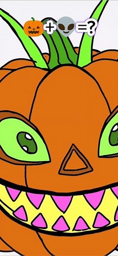 🤯 DON'T TELL THEM WHAT'S INSIDE! Pumpkin + Alien = ... #art #halloween #speedpaint #drawingtutorial
