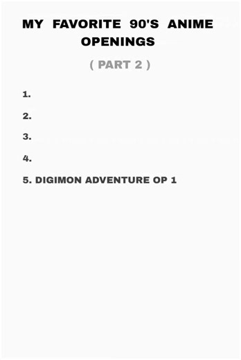 Top 5 Favorite 90's Anime Openings