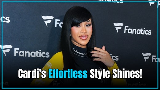 Cardi B shows off sleek hair and cami look while plugging her brand