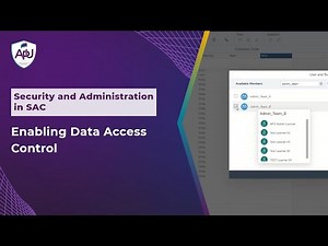 Enabling Data Access Control in SAP Analytics Cloud