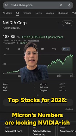 it's been the easiest stock pick since....NVIDIA honestly #stockmarket #finance #earnings #businessnews #investing $MU $NVDA