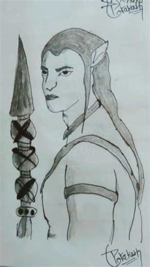 Avatar movie main character drawing tutorial 🎨🖌️ #shortsdrawing #drawingtechniques #quickdrawing