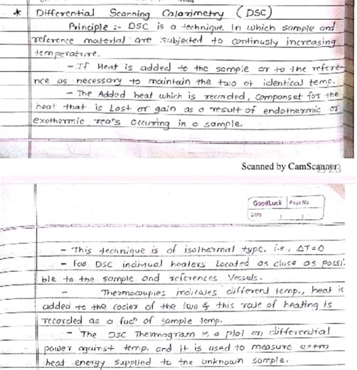Differential Scanning Calorimetry (DSC)  Principle: DSC is a te... | Filo