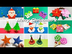 【クリスマス 折り紙】簡単 冬の飾り✨How to make summary#サンタ#雪だるま#花#星#ツリー#Christmas#折り方#おりがみ#origami#摺紙#종이접기#DIY#作り方