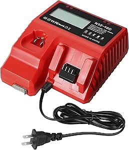 18V Rapid Battery Charger 48-59-1812 with LCD Display USB Port Compatible with Milwaukee m18 Battery 48-11-2420 48-11-1815 48-11-1840 48-11-1841 48-11-1850