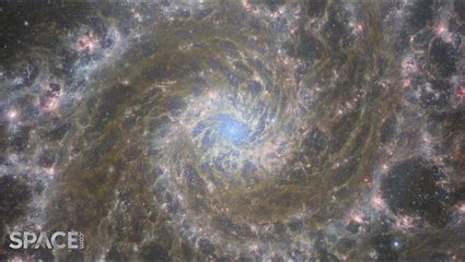Phantom Galaxy Seen Through JW and Hubble Telescope