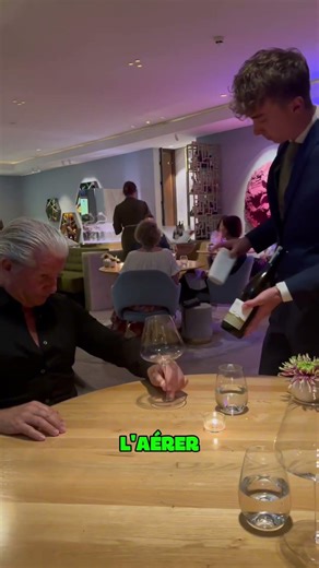 He's tasting the restaurant's most expensive wine 🍷
