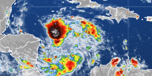 Potential Tropical Cyclone 19 forms, forecast to become Tropical Storm Sara and possibly impact Florida