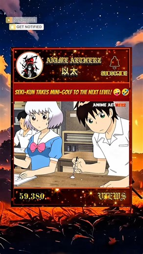 Seki-kun Takes Mini-Golf To The Next Level! 🤪🤣 (Part - I) #shorts #nobatidao #anime