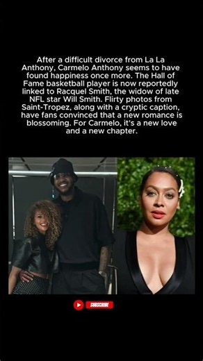 Carmelo Anthony Finds Love Again With Will Smith's Widow Racquel Smith #shorts #carmeloanthony