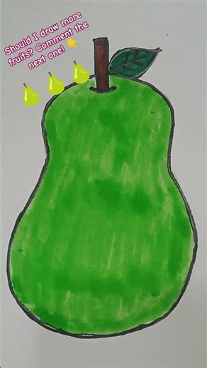 Satisfying Pear Drawing That Looks SO Real! 🍐🔥 #shorts