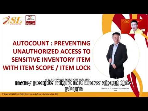 AutoCount Item Scope / Item Lock – Restrict Access to Sensitive Inventory