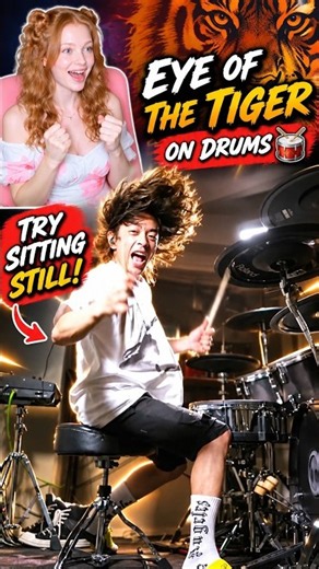 Try NOT to Move to “Eye of the Tiger” on Drums 🥁🔥