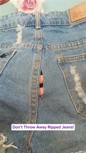 Hand Sewing Hack to Save Your Favorite Jeans #sewinghacks