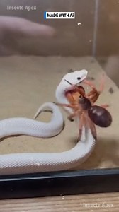 The Bone-White Snake guards its territory against the unstoppable Blood-Red Sun Spider. Only one creature will dominate this final stand. #SunSpider #ArachnidDomination #NatureEncounters #ReptileClash #SurvivalOfTheFittest ⚙️ AI-generated nature dramatization — no real creatures involved. | Insects Apex