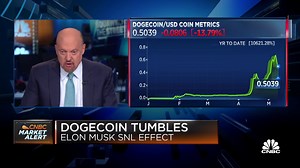 Cramer on dogecoin's reaction to Elon Musk's SNL appearance
