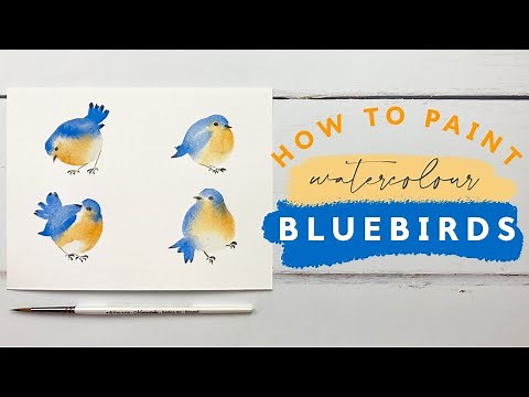 How To Paint A Watercolour Bluebird