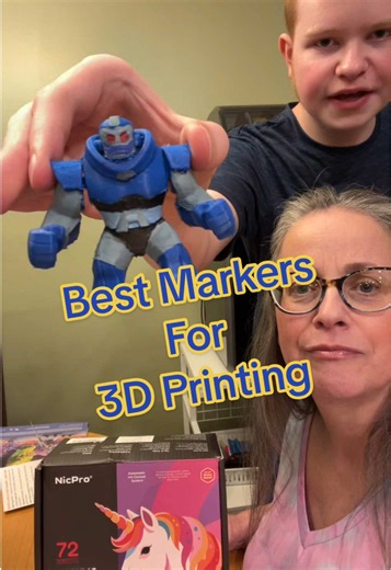 These are the best acrylic markers I have ever had and perfect for 3D prints. @Nicpro Official #nicpro #acrylicmarkers #3dprints #art #makersoftiktok