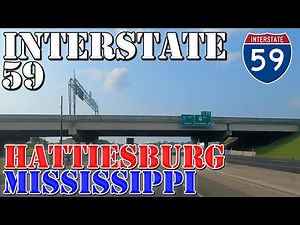 I-59 North - Hattiesburg - Mississippi - 4K Highway Drive