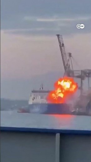 Sailors capture footage of a Russian drone impacting a Turkish commercial vessel in Ukraine