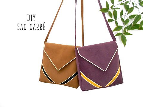 Sewing a square bag, shoulder bag tutorial