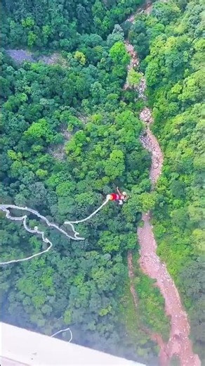 I'm sorry, I'm really afraid of Zhangjiajie Grand Canyon High Altitude Bungee Jumping #adventure