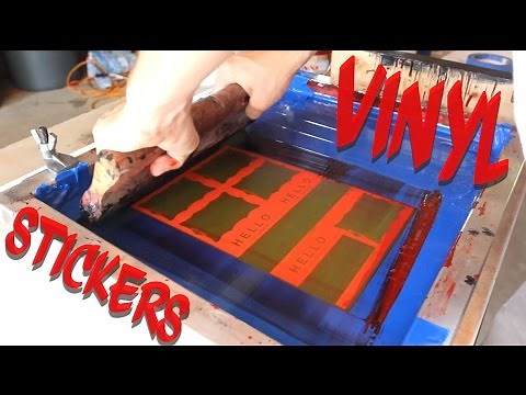 How to Screen Print Vinyl Stickers With Solvent Ink