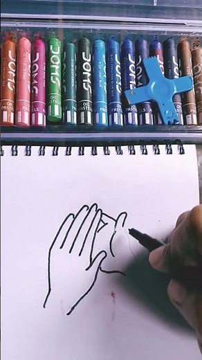 How to draw clapping hands easily