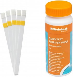 Steinbach Quicktest Streifen für pH-Wert und freies Chlor, 50 Stück, 079020