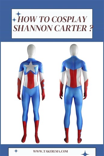 #Takerlama American Dream Shannon Carter Jumpsuit | Female Captain America Cosplay Costume Takerlama