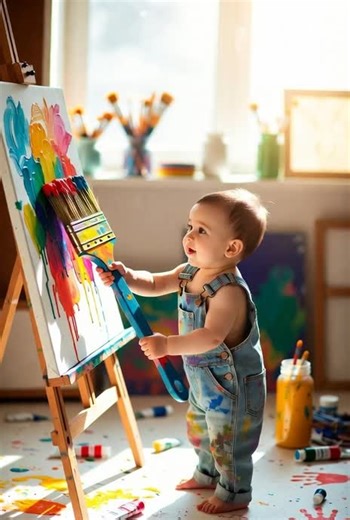 baby making painting 🎨