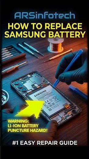 Easy replacement, samsung android phones battery🔋#shorts