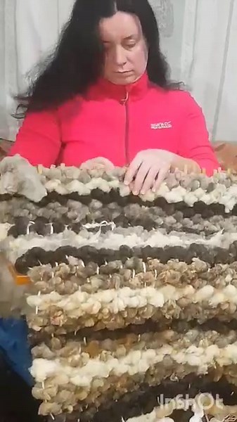19K views · 587 reactions | Weaving new rug from sheep wool on a peg loom. Lovely evening #wool #craft #art #hobby #creative #diy #weaving #farming #selfsufficiency #homestead #animals #livestock #diy | Welsh cottage by Zina | Facebook