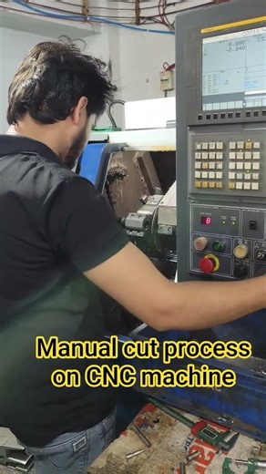 Manual machine cut on CNC machine #manualcuttingcnc #mpgincnc #handlemodeincnc #cncprogrammingshort