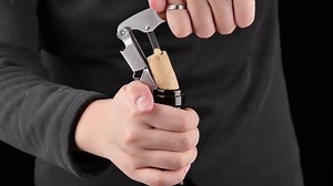 Stainless Steel Waiter Corkscrew Travel Wine Opener Manual with Foil Cutter Professional Wing Corkscrew Heavy Duty Bottle Opener Corkscrews for Wine Bottles and Beer