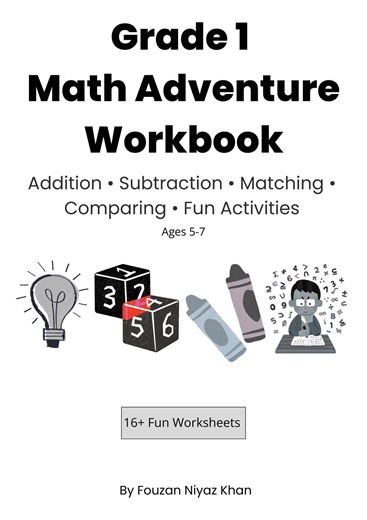 Grade 1 Math Worksheets Printable PDF | Addition Subtraction Activities | Counting Matching Comparing Workbook | Kids Homeschool Worksheets. - Etsy