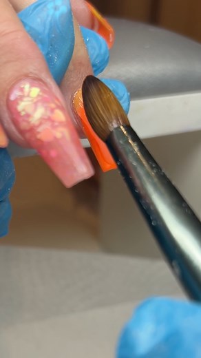 3.6K views · 40 reactions | 殺orange chrome nails #acrylic #application #orangenails #nailart #nailtrends | Sarah's Nail Secrets | Facebook