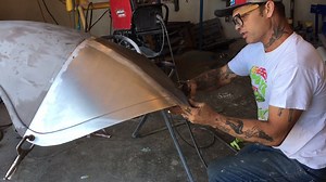 RUST REPAIR ---> How to make a patch panel for a rusty fender 👍 Follow: Chad Hiltz Green Goblin Customs-Chad Hiltz | Bad Chad