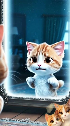 Milo Tries to Say “Hi… I’m Milo” in the Mirror 🪞 Cute Kitten Short Film