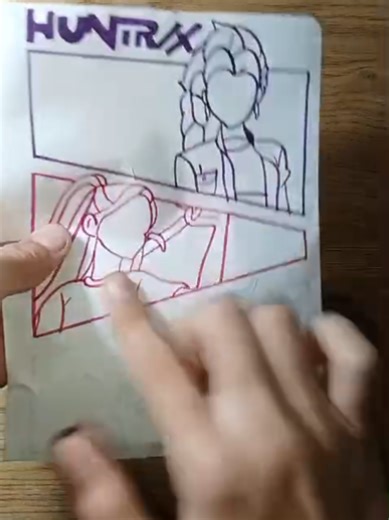 Huntrix 💜🩵 paper 📄 blind bag 🤍 🖤 🤍#ideasonpaper #popular #paper #asmr #squishy