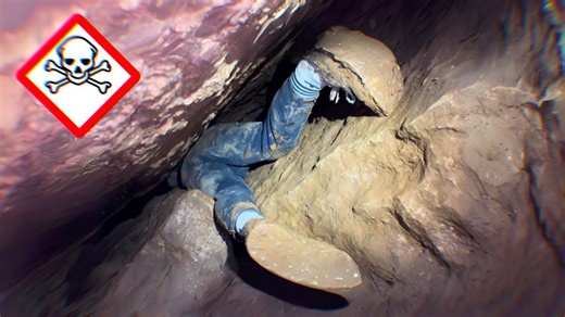 Il ne faut pas être claustrophobe pour aller dans cette grotte!