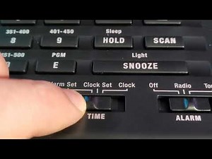 Uniden Bearcat 500 Channel Scanner - How to Setup The Alarm Clock Feature