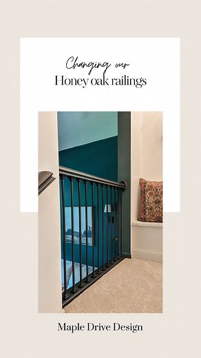 Jaimi Bengtson | DIY Home on Instagram: "EDIT TO ADD: Are you interested in doing this project in your own home?! Because of all the questions I’ve received about this, I’ve created a super affordable online course that will walk you through all the steps to revamp your own railings using a DIY baluster clip kit. Comment “course” below and I’ll send you the link to get on the waitlist. You’ll have access to early bird pricing too 🙌🏻 Do you have these 90s railings, too? 🙋🏼‍♀️I’ve seen a lot o