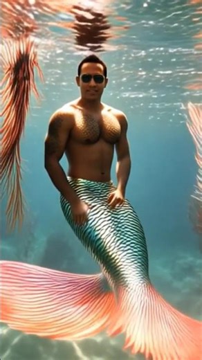 Finally embraced the sea king within 🧜‍♂️✨Tried the viral male merman transformation🧜‍♀️🌊