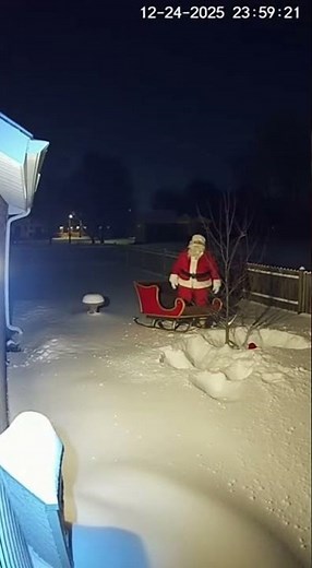Security Camera Catches Santa Falling From the Sky