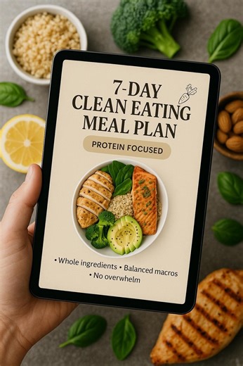 7-day Clean Eating Meal Plan • High Protein Recipes • Healthy Grocery List • Instant Download PDF • Simple & Balanced Meals for Wellness - Etsy