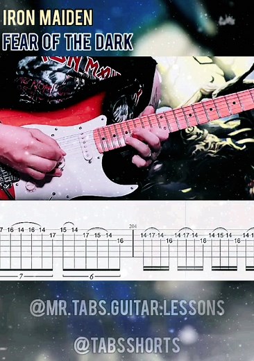 Iron Maiden's Fear Of The Dark Guitar Tab Tutorial