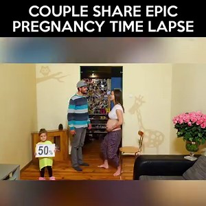 Couple share epic pregnancy time lapse Credit: storyful | LOLKidz